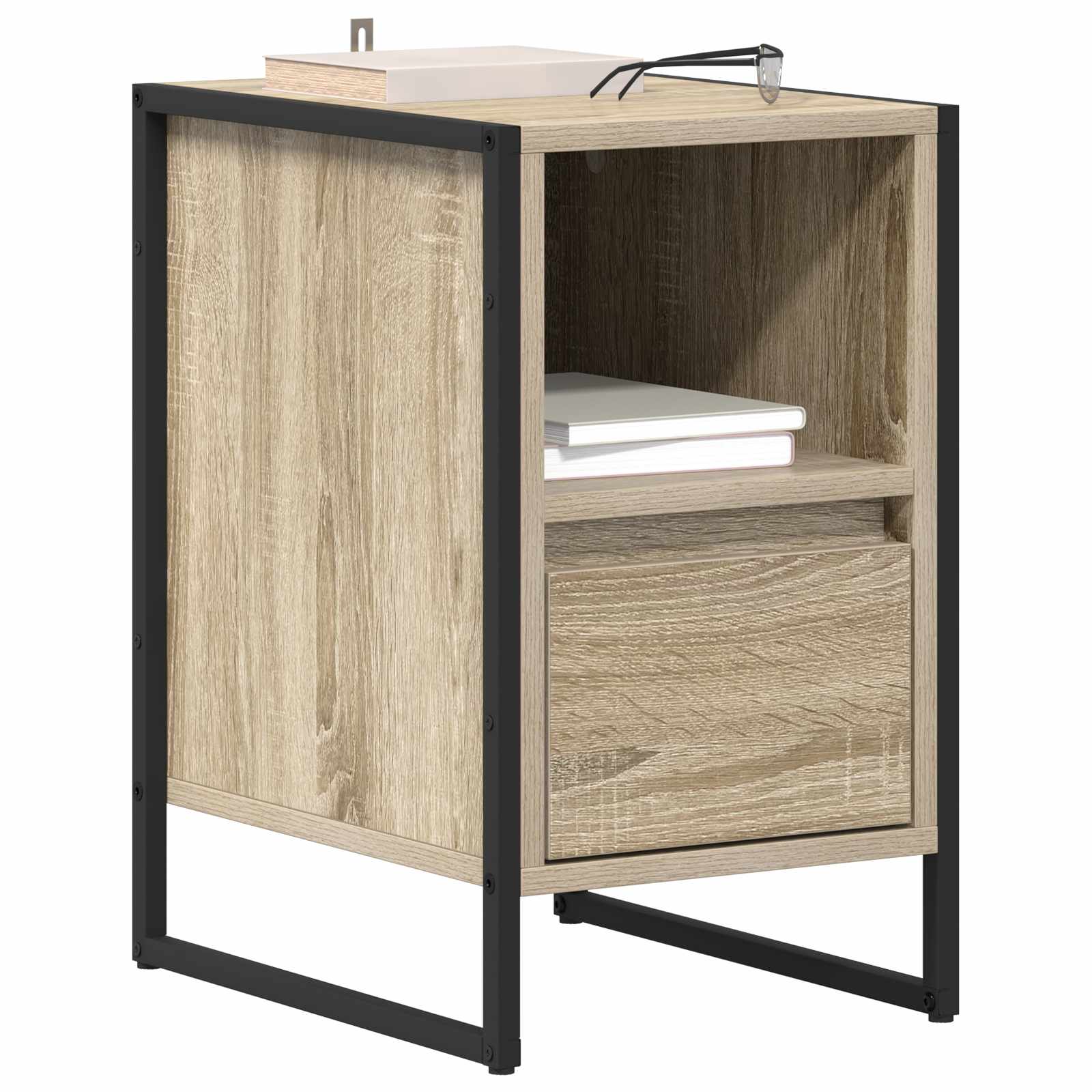vidaXL Bedside Table 2 pcs Sonoma 39.5 x 30 x 50 cm Engineered Wood 3