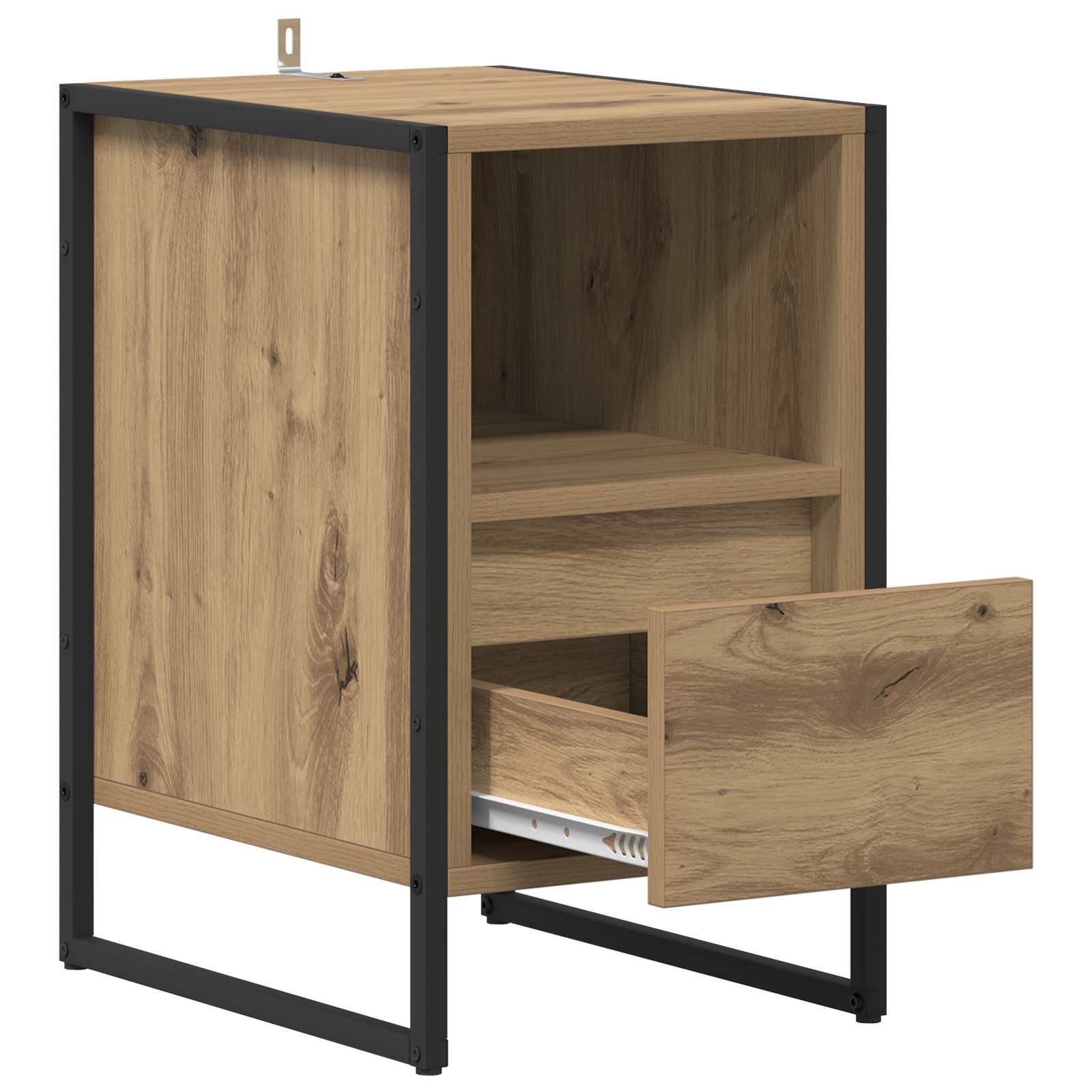 vidaXL Bedside Table Artisian Oak 39.5 x 30 x 50 cm Engineered Wood 5