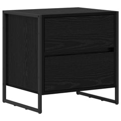 vidaXL Bedside Table 2 pcs Black Oak 50 x 39.5 x 50 cm Engineered Wood 5