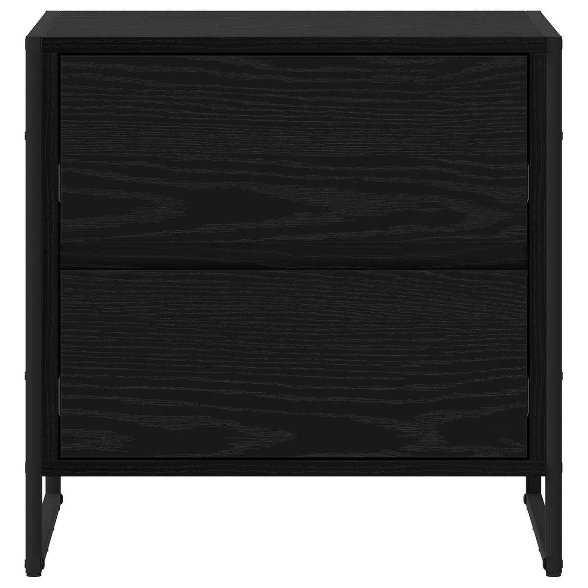 vidaXL Bedside Table 2 pcs Black Oak 50 x 39.5 x 50 cm Engineered Wood 6