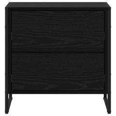 vidaXL Bedside Table 2 pcs Black Oak 50 x 39.5 x 50 cm Engineered Wood 6