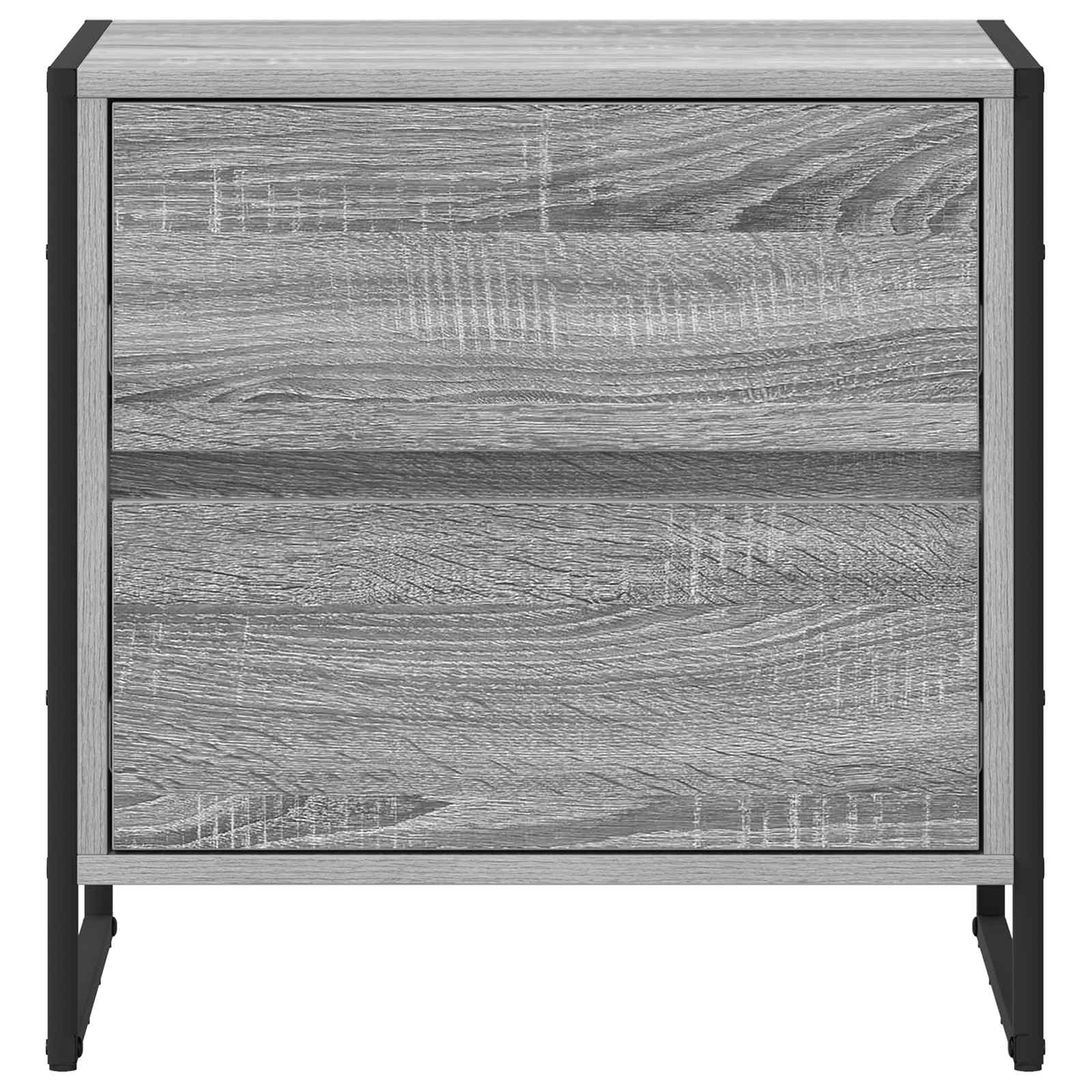 vidaXL Bedside Table Grey Sonoma 50 x 39.5 x 50 cm Engineered Wood 5