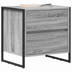 vidaXL Bedside Table Grey Sonoma 50 x 39.5 x 50 cm Engineered Wood 3