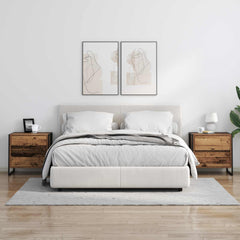 vidaXL Bedside Table Old Wood 50 x 39.5 x 50 cm Engineered Wood 4