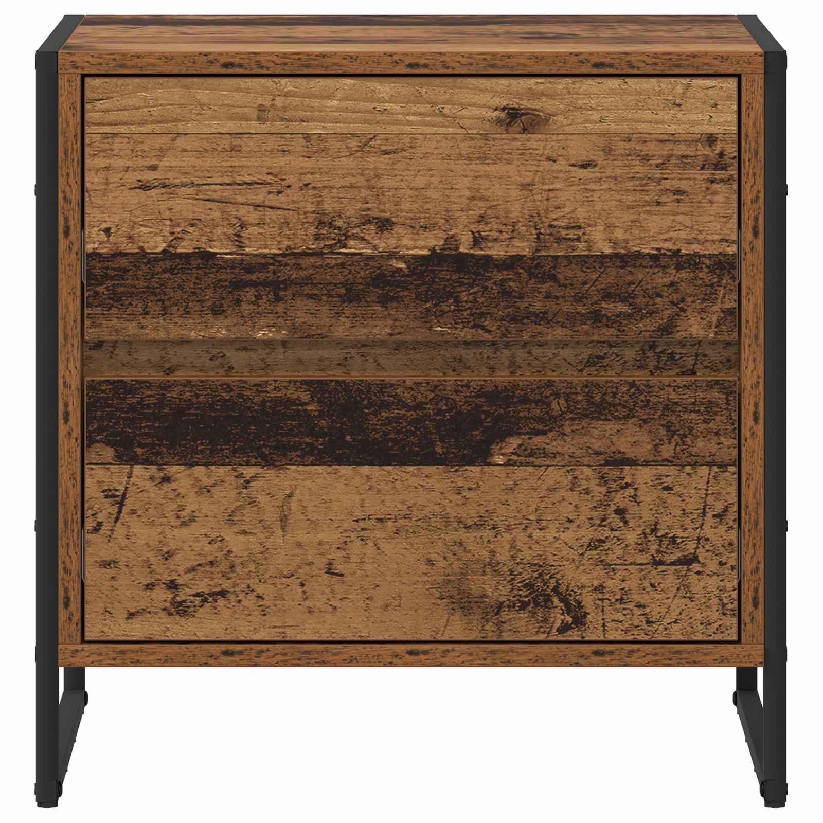 vidaXL Bedside Table Old Wood 50 x 39.5 x 50 cm Engineered Wood 5