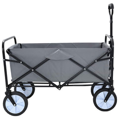 vidaXL Folding Shopping Trolley with Breaks Grey 94 x 53 x 99 cm 4