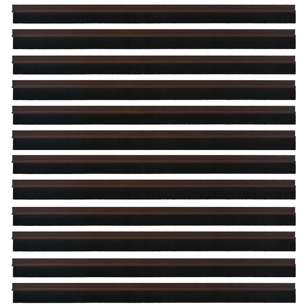 vidaXL Self-adhesive Door Brush Seals 12 pcs 100 cm Aluminium Alloy 5
