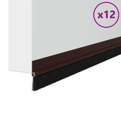 vidaXL Self-adhesive Door Brush Seals 12 pcs 100 cm Aluminium Alloy 3