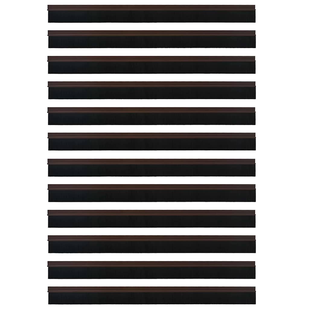 vidaXL Self-adhesive Door Brush Seals 12 pcs 100 cm Aluminium Alloy 5