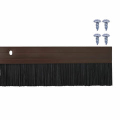 vidaXL Screw-on Door Brush Seals 12 pcs Brown 100 cm Aluminium Alloy 6