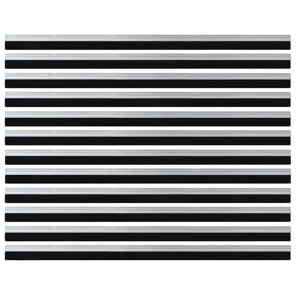 vidaXL Self-adhesive Door Brush Seals 12 pcs 100 cm Aluminium Alloy 5