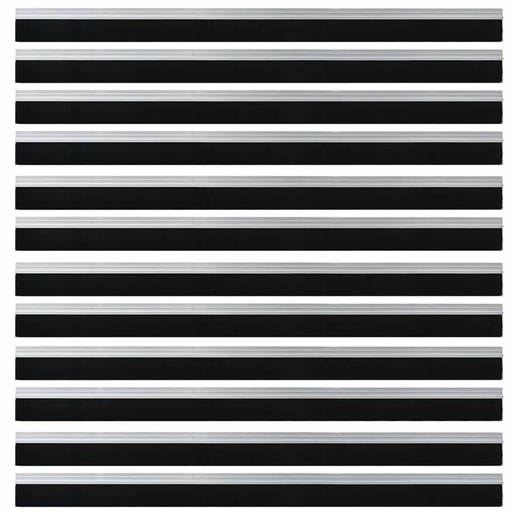 vidaXL Self-adhesive Door Brush Seals 12 pcs 100 cm Aluminium Alloy 5