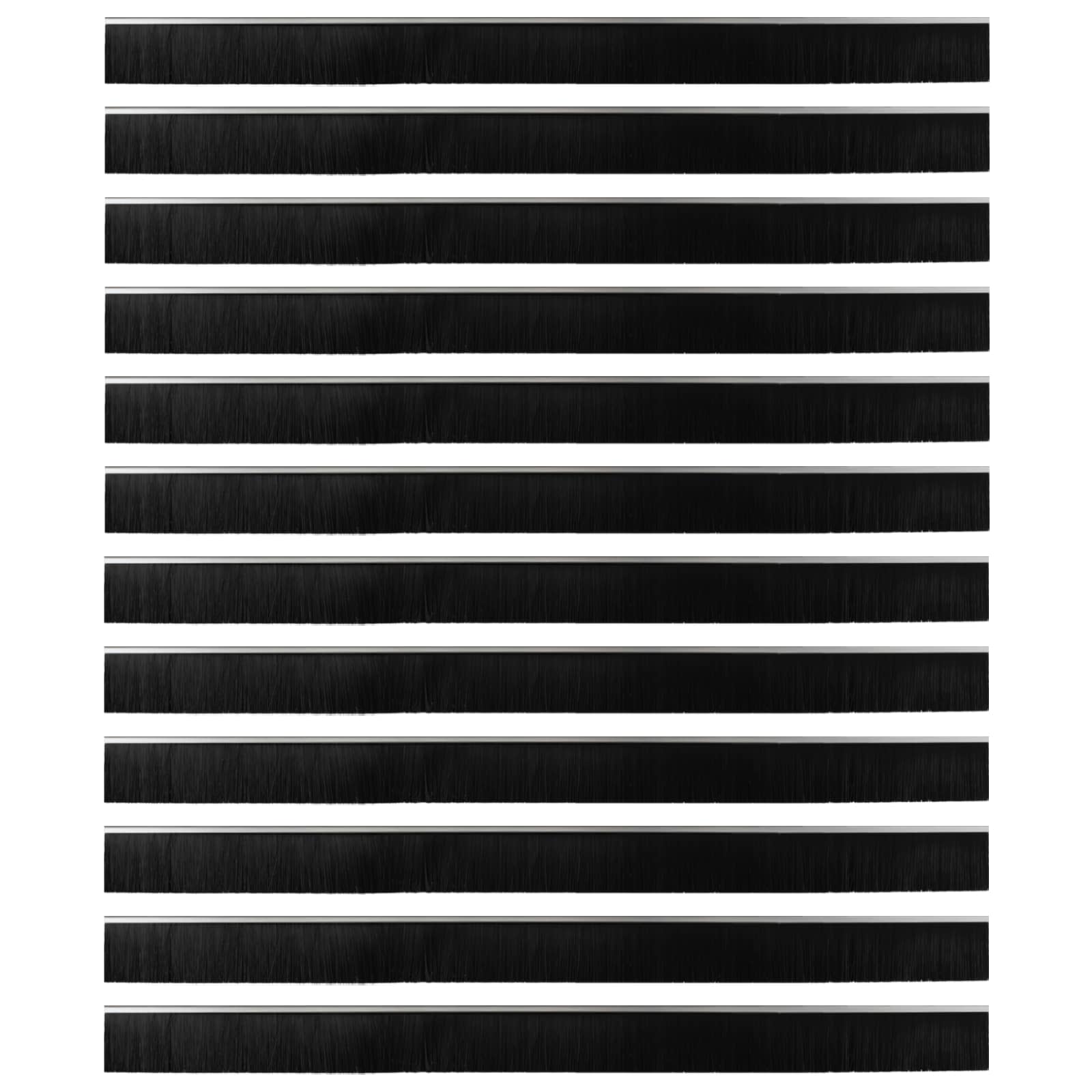 vidaXL Self-adhesive Door Brush Seals 12 pcs 100 cm Aluminium Alloy 2
