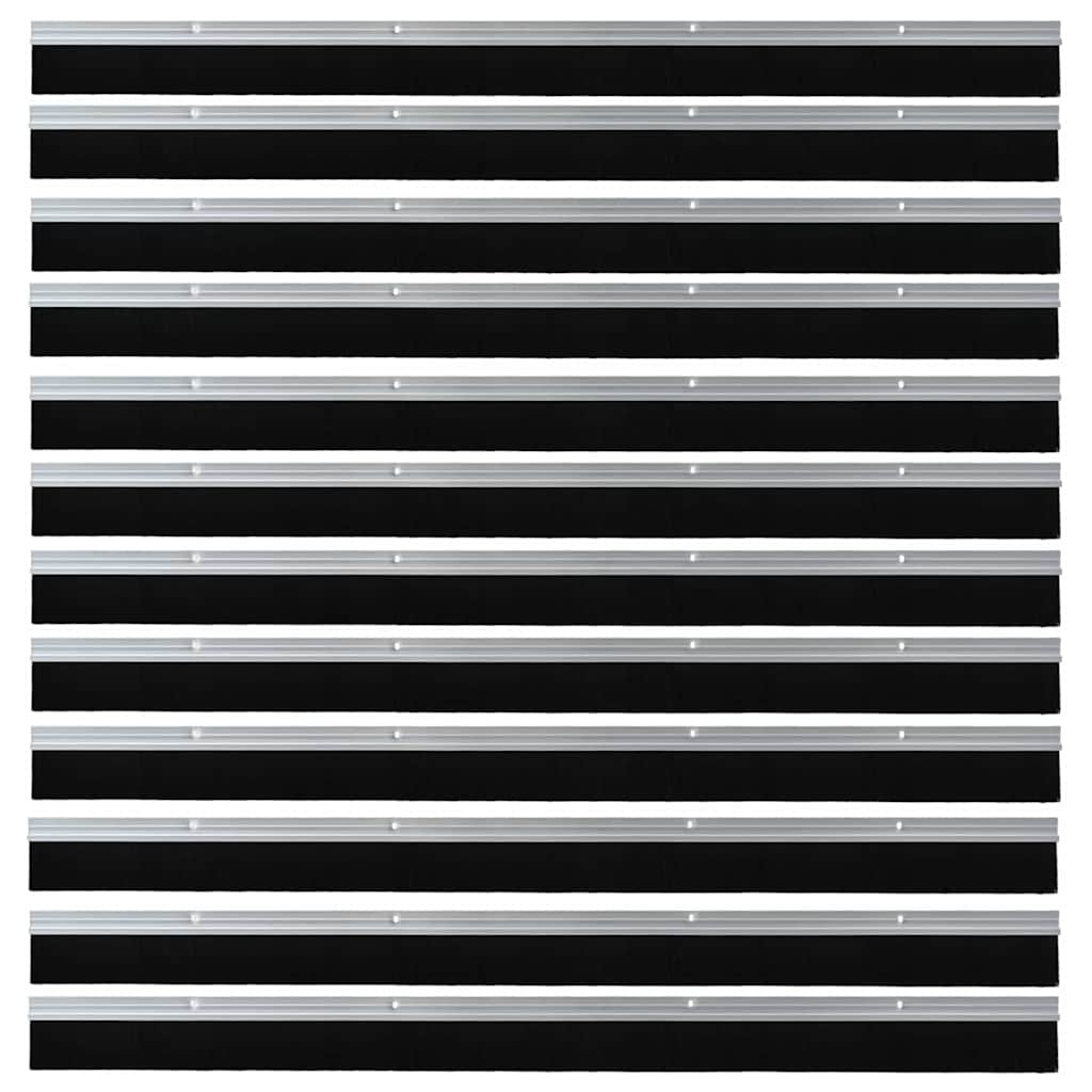vidaXL Screw-on Door Brush Seals 12 pcs Silver 100 cm Aluminium Alloy 5