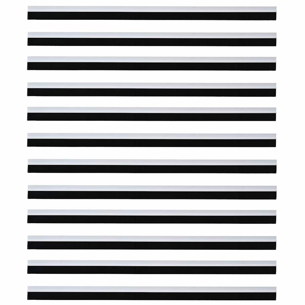 vidaXL Self-adhesive Door Brush Seals 12 pcs 100 cm Aluminium Alloy 5