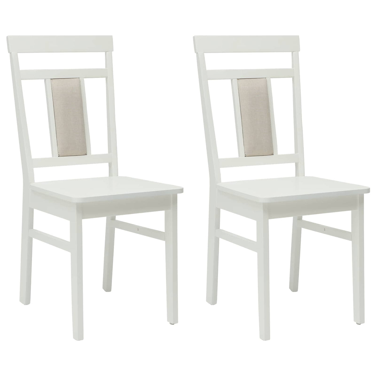 Dining Chair 2 pcs Solid Rubber Wood