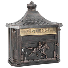 Wall Mounted Mailbox 40.5 x 16 x 45 cm Cast Aluminum Bronze
