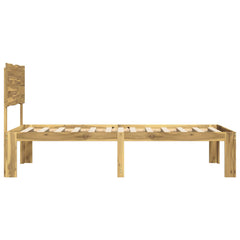 Double Bed Frame with Headboard ROSTOCK Length 200 cm White 140 cm