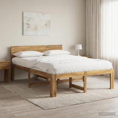 Double Bed Frame with Headboard ROSTOCK Length 200 cm White 160 cm