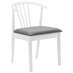vidaXL Dining Chair 2 pcs Solid Rubberwood White and Grey 4