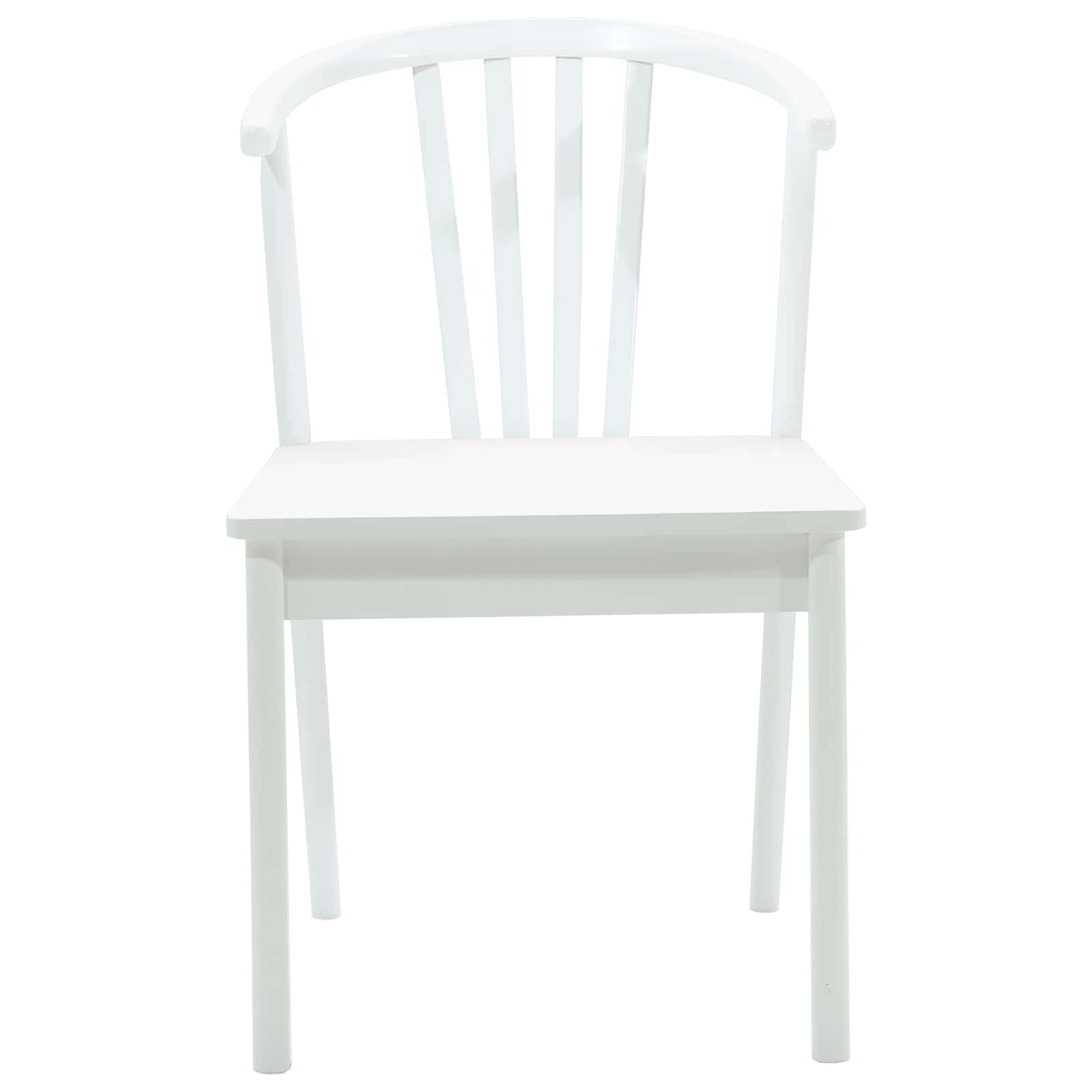 vidaXL Dining Chair 2 pcs Solid Rubberwood White 51 x 61 x 80.5 cm 5