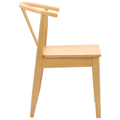 vidaXL Dining Chair 2 pcs Solid Rubber Wood Natural 6