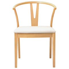 vidaXL Dining Chair 2 pcs Solid Rubber Wood Natural and Light 5