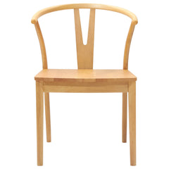 vidaXL Dining Chair 2 pcs Solid Rubber Wood Natural 54.5 x 58 x 77 cm 5