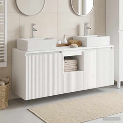 Bathroom Cabinet Set 3 pcs 129 x 41 x 79.5 cm White