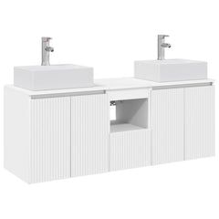 Bathroom Cabinet Set 3 pcs 129 x 41 x 79.5 cm White