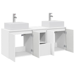 Bathroom Cabinet Set 3 pcs 129 x 41 x 79.5 cm White