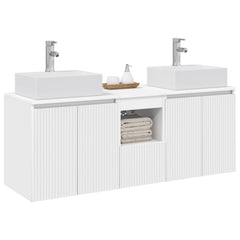 Bathroom Cabinet Set 3 pcs 129 x 41 x 79.5 cm White