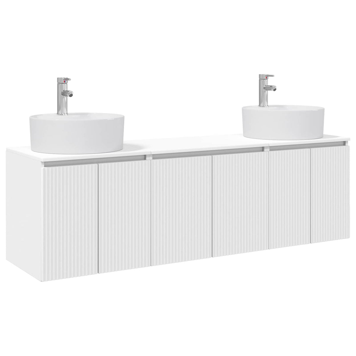 Bathroom Cabinet Set 3 pcs 161.5 x 44.5 x 82 cm White