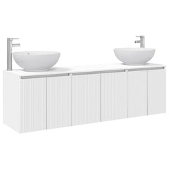 Bathroom Cabinet Set 3 pcs 161.5 x 44.5 x 80 cm White