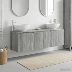 Bathroom Cabinet Set 3 pcs 161.5 x 44.5 x 80 cm Grey sonoma