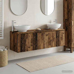 Bathroom Cabinet Set 3 pcs 161.5 x 44.5 x 80 cm Old wood