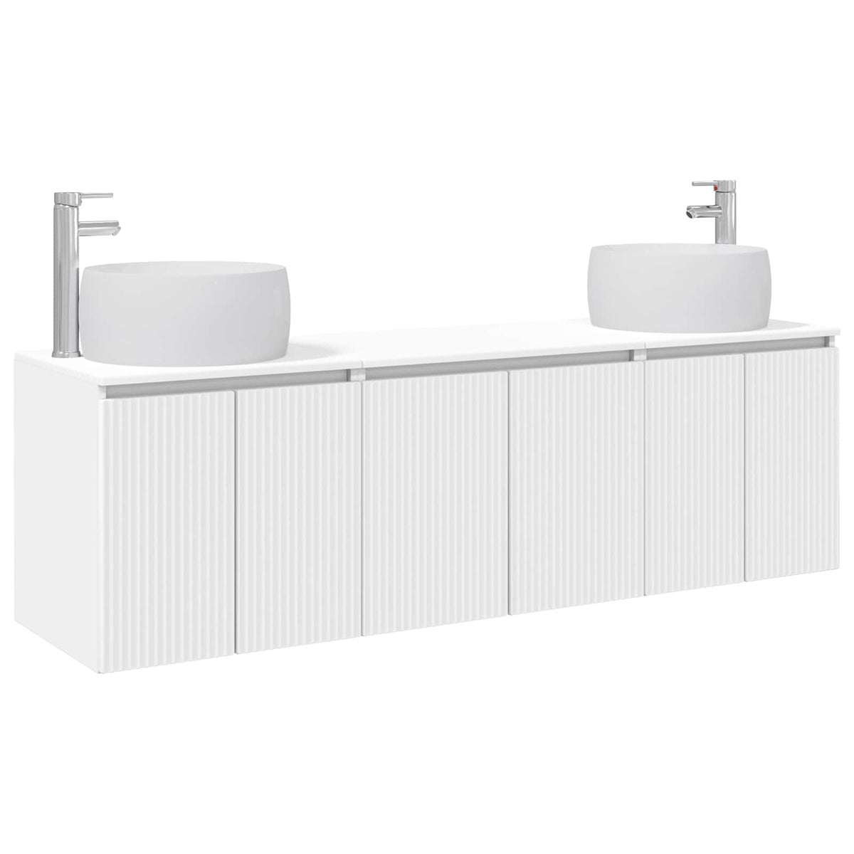 Bathroom Cabinet Set 3 pcs 161.5 x 44.5 x 80 cm White