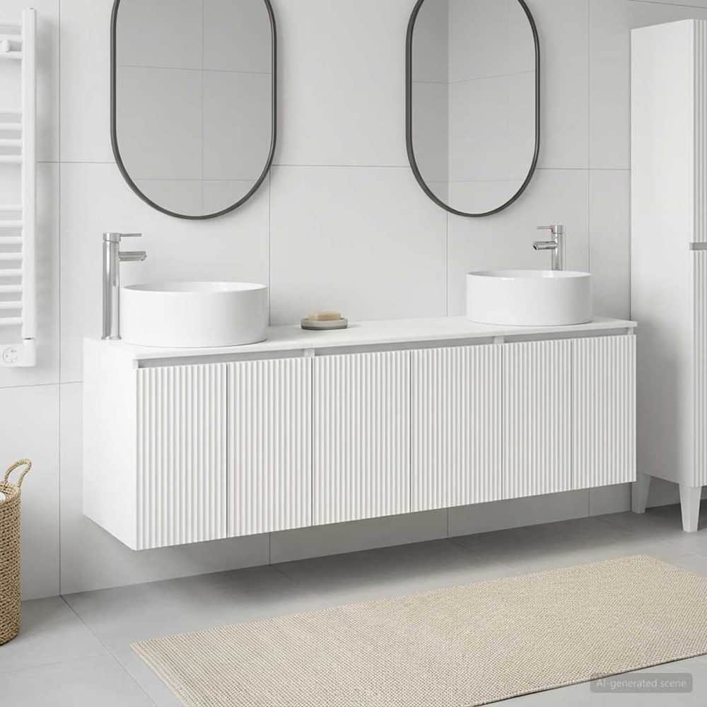 Bathroom Cabinet Set 3 pcs 161.5 x 44.5 x 80 cm White