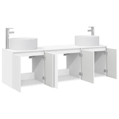Bathroom Cabinet Set 3 pcs 161.5 x 44.5 x 80 cm White