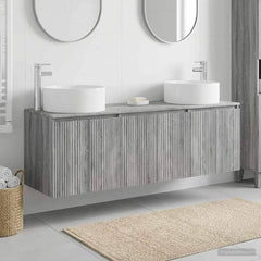 Bathroom Cabinet Set 3 pcs 161.5 x 44.5 x 80 cm Grey sonoma