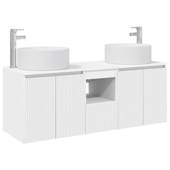 Bathroom Cabinet Set 3 pcs 129 x 44.5 x 80 cm White