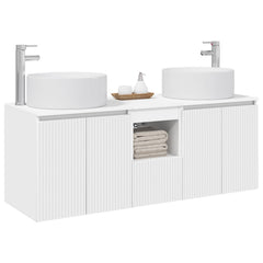 Bathroom Cabinet Set 3 pcs 129 x 44.5 x 80 cm White