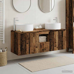 Bathroom Cabinet Set 3 pcs 129 x 44.5 x 80 cm Old wood