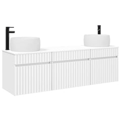 Bathroom Cabinet Set 3 pcs 157 x 44.5 x 80 cm White