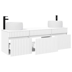 Bathroom Cabinet Set 3 pcs 157 x 44.5 x 80 cm White