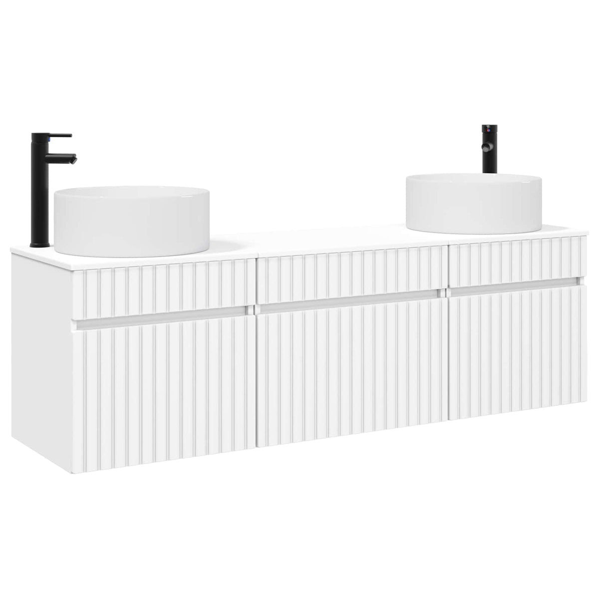Bathroom Cabinet Set 3 pcs 157 x 44.5 x 80 cm White