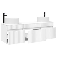 Bathroom Cabinet Set 3 pcs 157 x 44.5 x 80 cm White