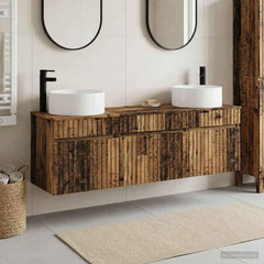 Bathroom Cabinet Set 3 pcs 157 x 44.5 x 80 cm Old wood