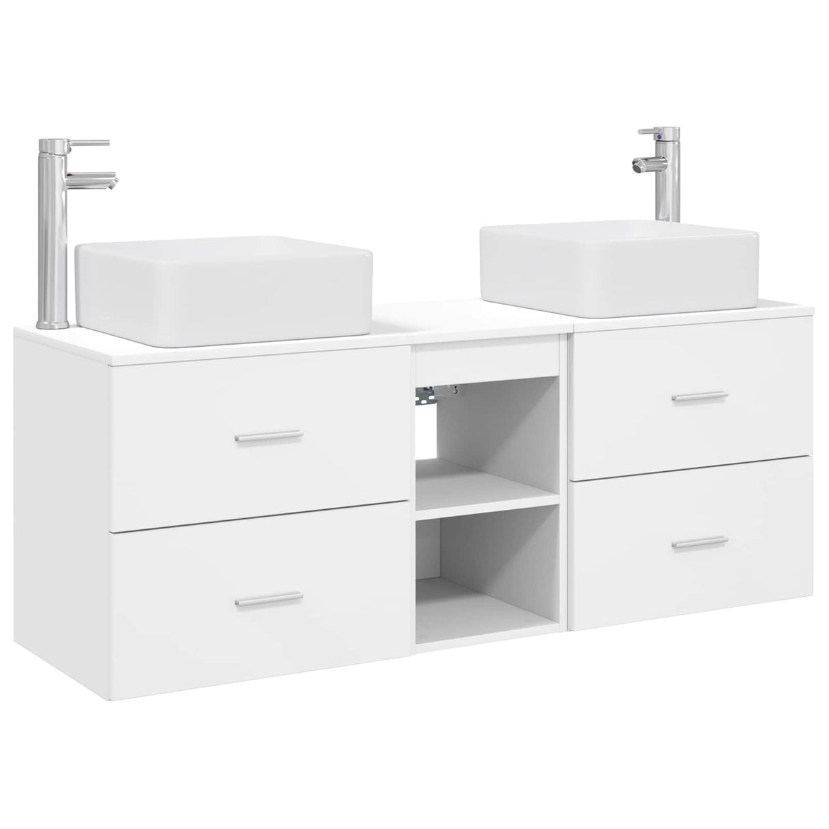 Bathroom Cabinet Set 3 pcs 129 x 41 x 80 cm White