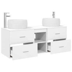 Wall-mounted Bathroom Cabinet Set 3 pcs White